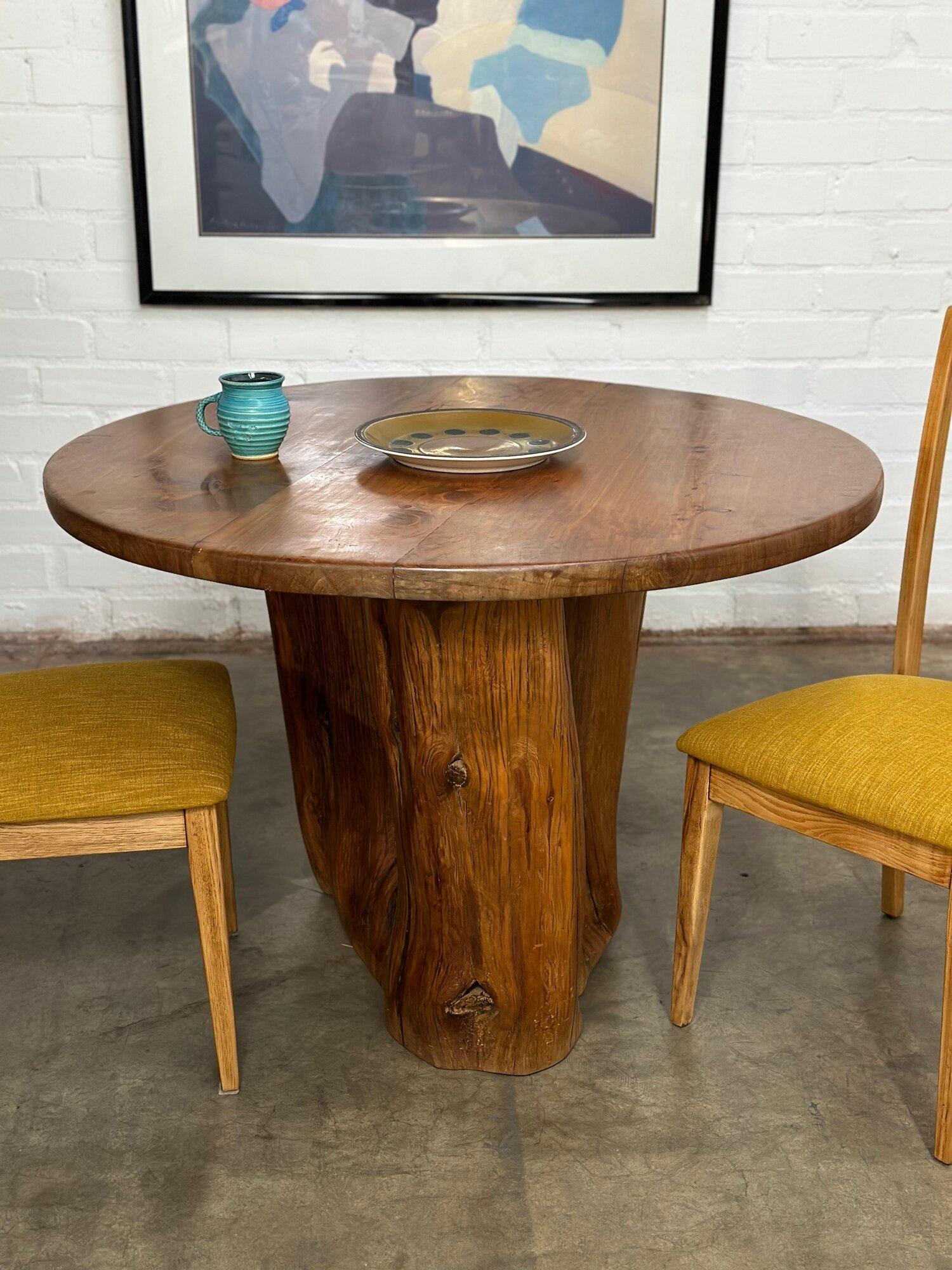 Rare Round Tree Root Dining table For Sale 13