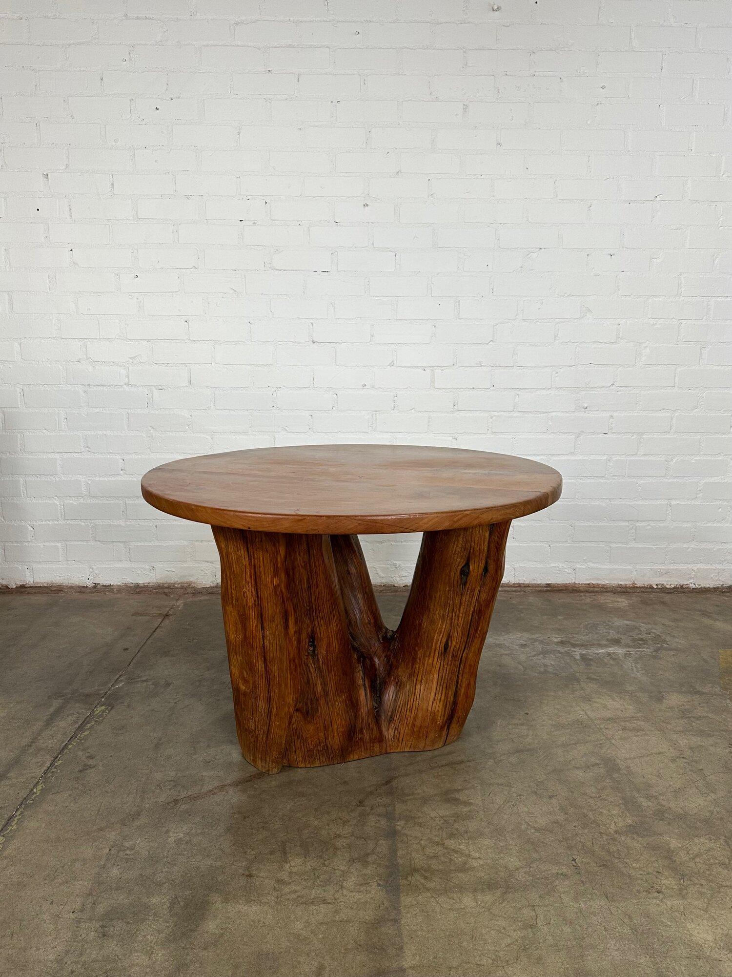 Late 20th Century Rare Round Tree Root Dining table For Sale