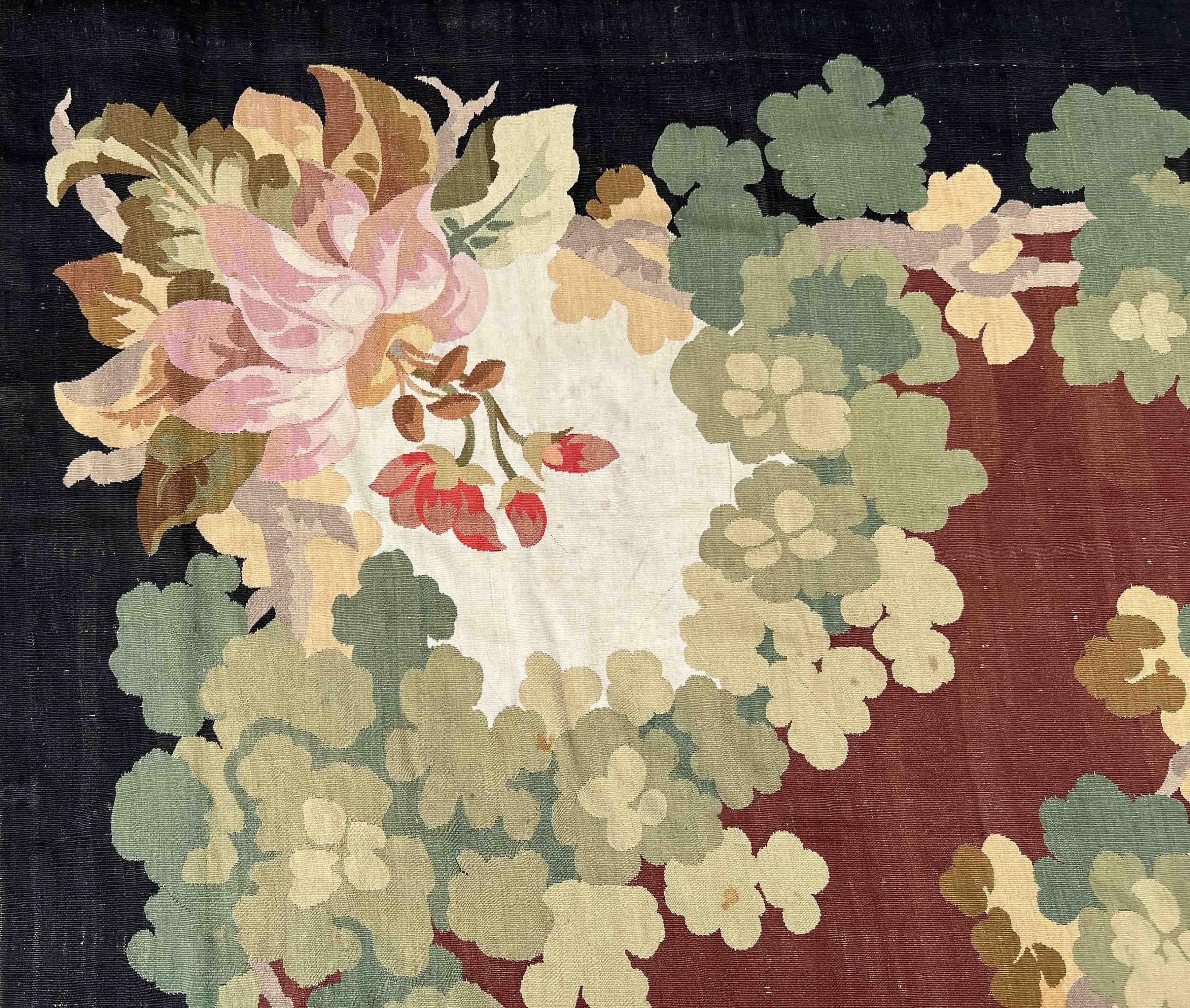 Francese Raro tappeto della Royal Manufacture of Aubusson del 1860 circa - N° 1411 in vendita