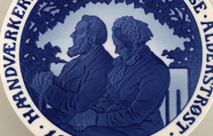 Rare Royal Copenhagen Anniversary / Commemorative Porcelain Plate, Dated 1912