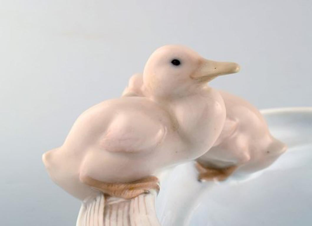 20th Century Rare Royal Copenhagen Art Nouveau Dish with Ducks, Number 741/358