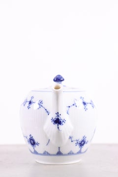 "Rare Royal Copenhagen Blue Fluted Teapot by Arnold Krog (1898-1923)"