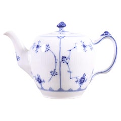 "Rare Royal Copenhagen Blue Fluted Teapot by Arnold Krog (1898-1923)"