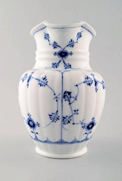 Rare Royal Copenhagen Chocolate Pot with Lid, Blue Fluted Plain. No. 1/391