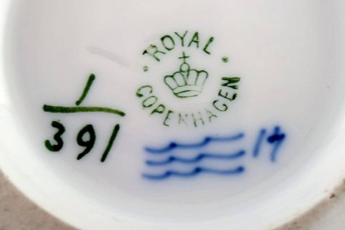 Rare Royal Copenhagen Chocolate Pot with Lid, Blue Fluted Plain. No. 1/391 2