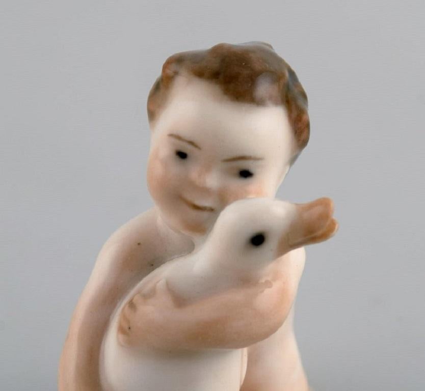 Rare Royal Copenhagen Porcelain Figure, Girl with Duck, Model Number 2332 For Sale 1
