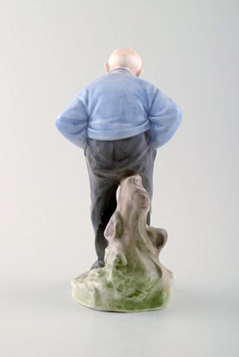 Danois Rare figurine en porcelaine Royal Copenhagen numéro 1001, Homme plus ancien en vente