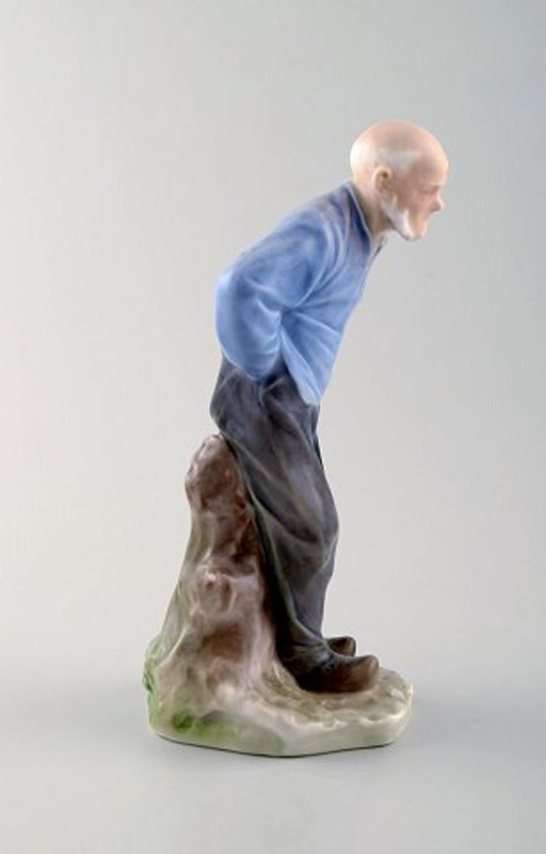 20th Century Rare Royal Copenhagen Porcelain Figurine Number 1001, Older Man For Sale