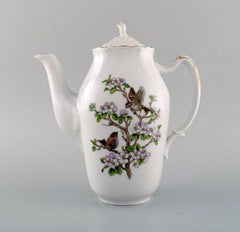 Rare Royal Copenhagen "Spring" Coffee Service for Six People in Porcelain, 1980s