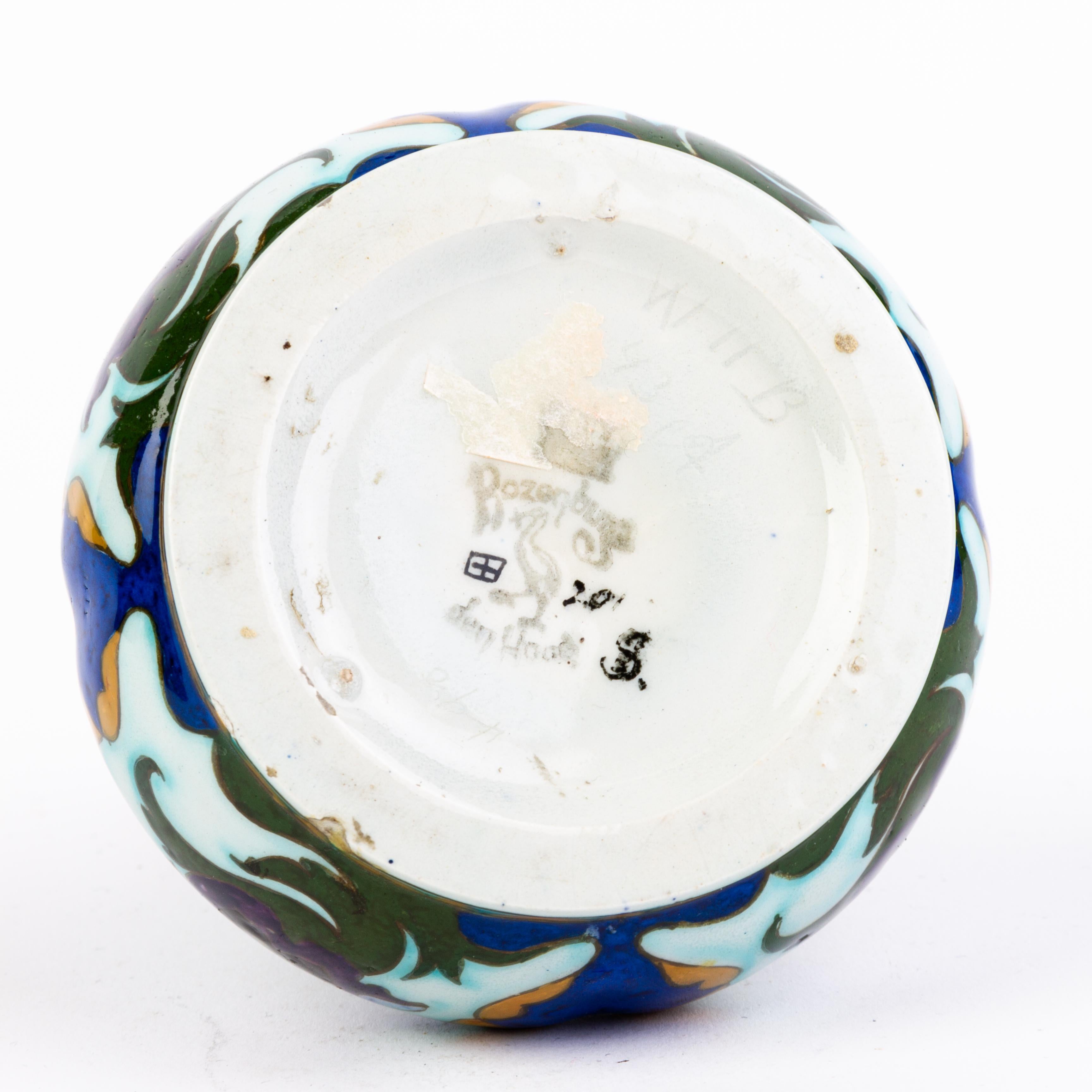 Earthenware Rare Rozenburg Art Pottery Vase
