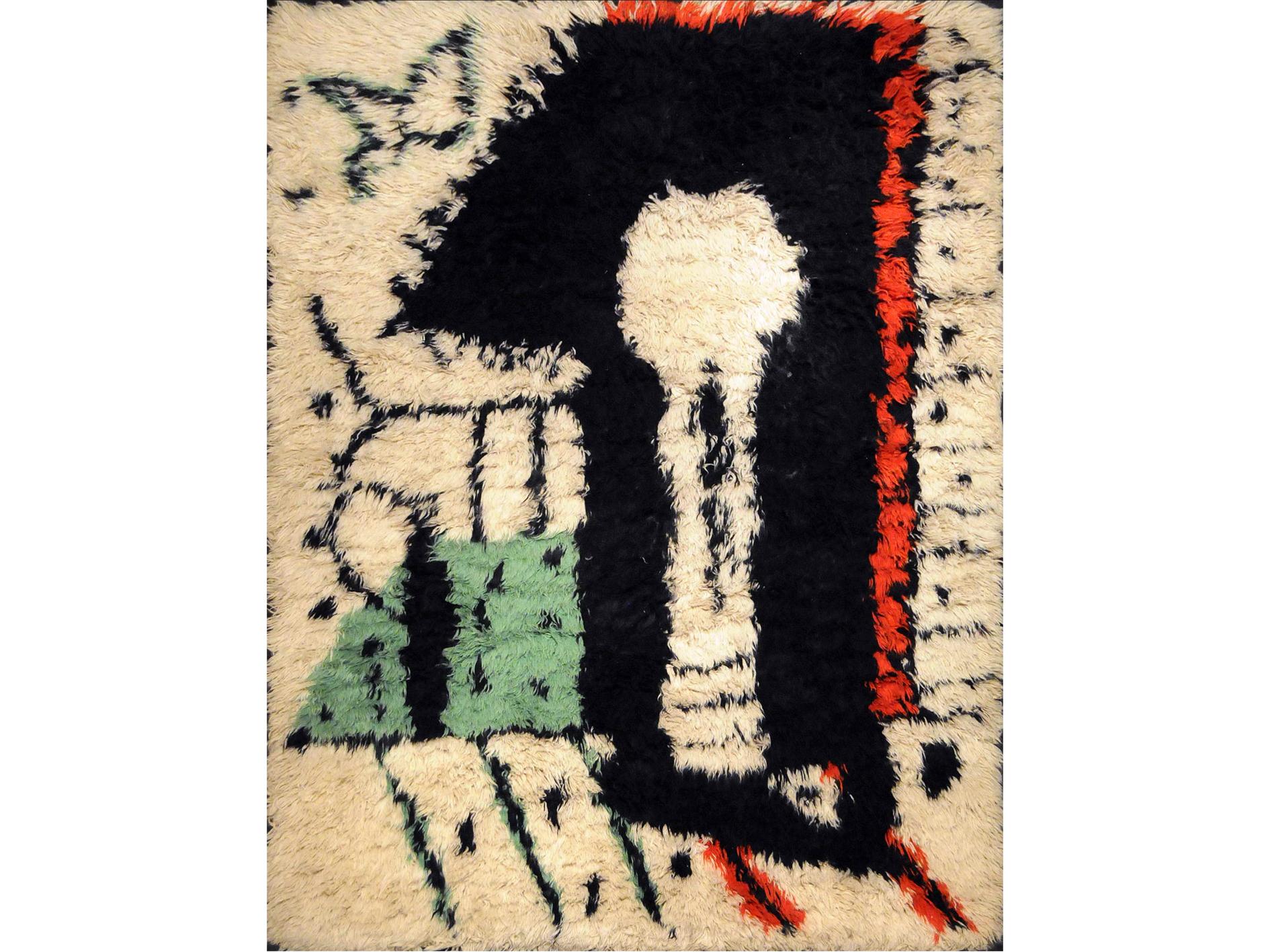 European Rare Rug Designed by Pablo Picasso, 