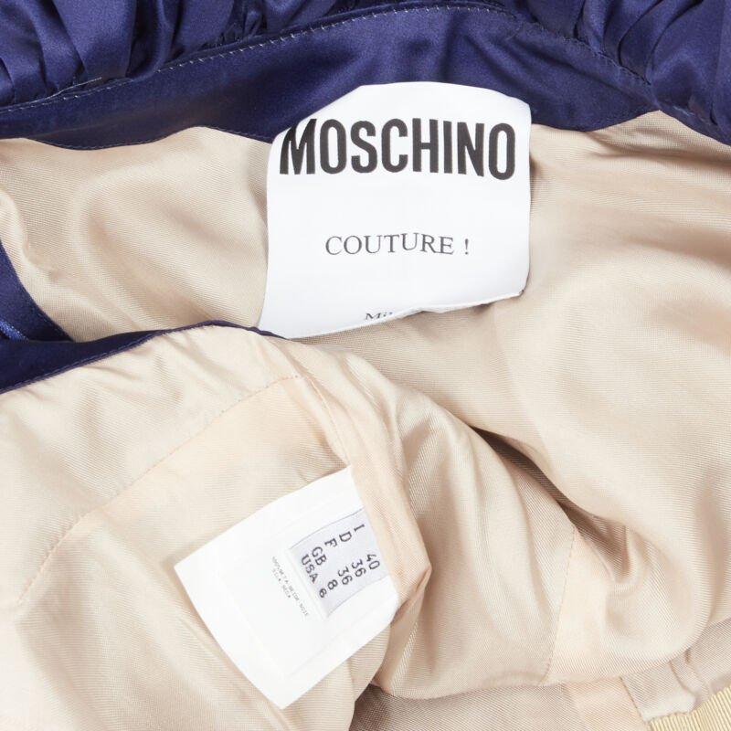 ¡rara Pasarela MOSCHINO Couture! 2014 Vestido de un hombro con patatas fritas IT40 en venta 5