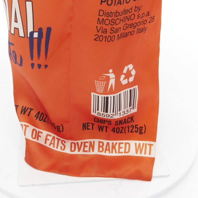 ¡rara Pasarela MOSCHINO Couture! 2014 Vestido de un hombro con patatas fritas IT40 en venta 3