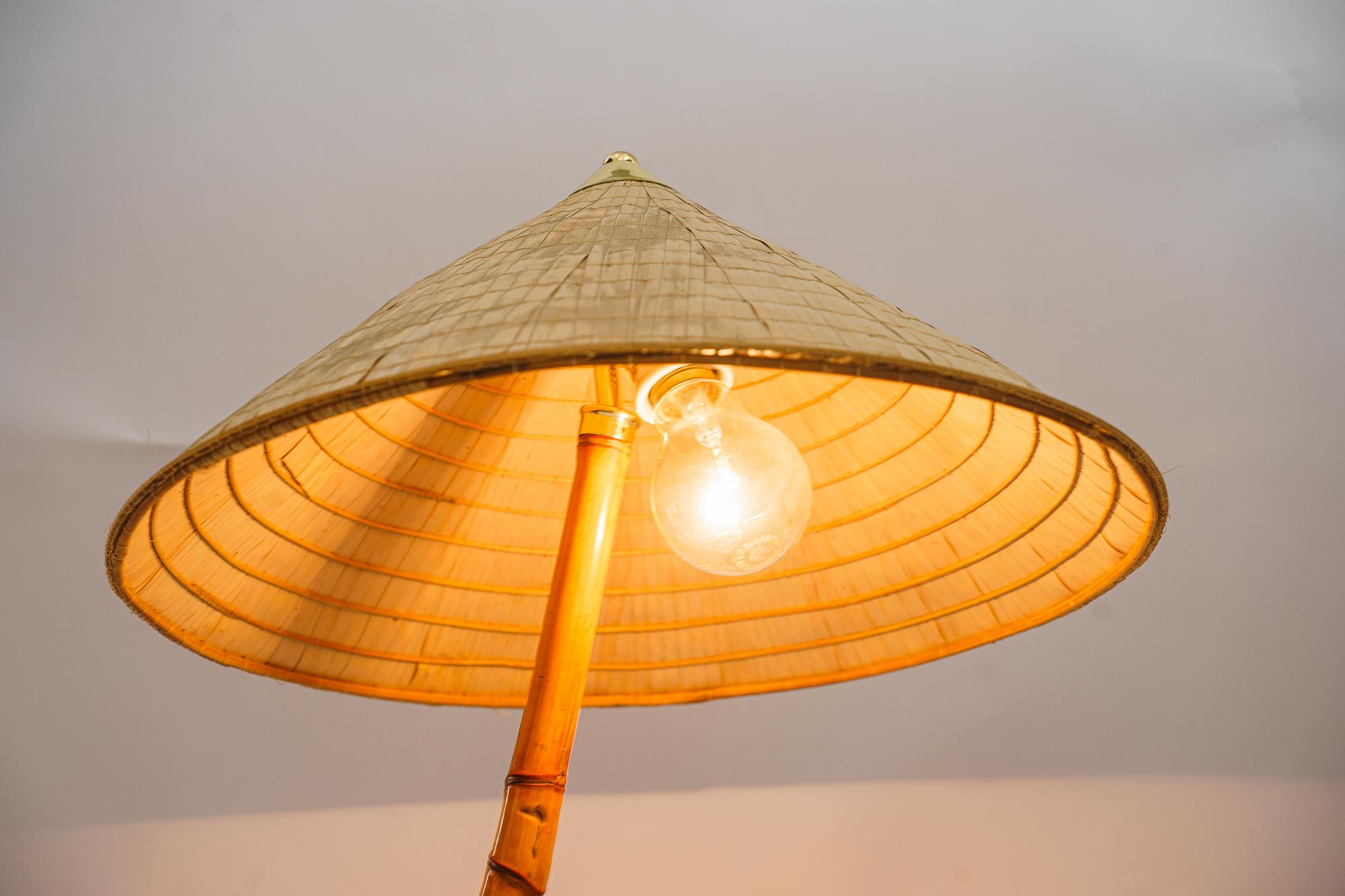 Rare rupert nikoll bamboo table lamp vienna around 1950s For Sale 3