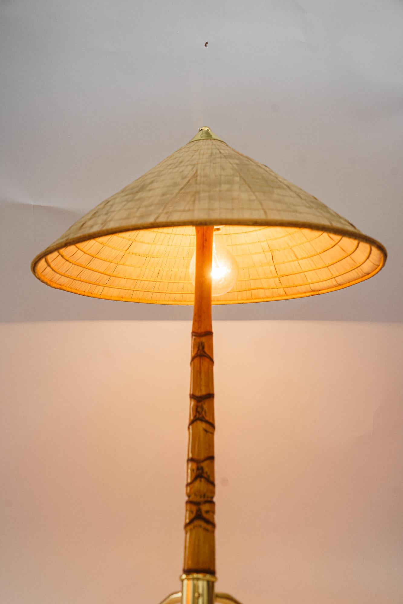 Rare rupert nikoll bamboo table lamp vienna around 1950s For Sale 8