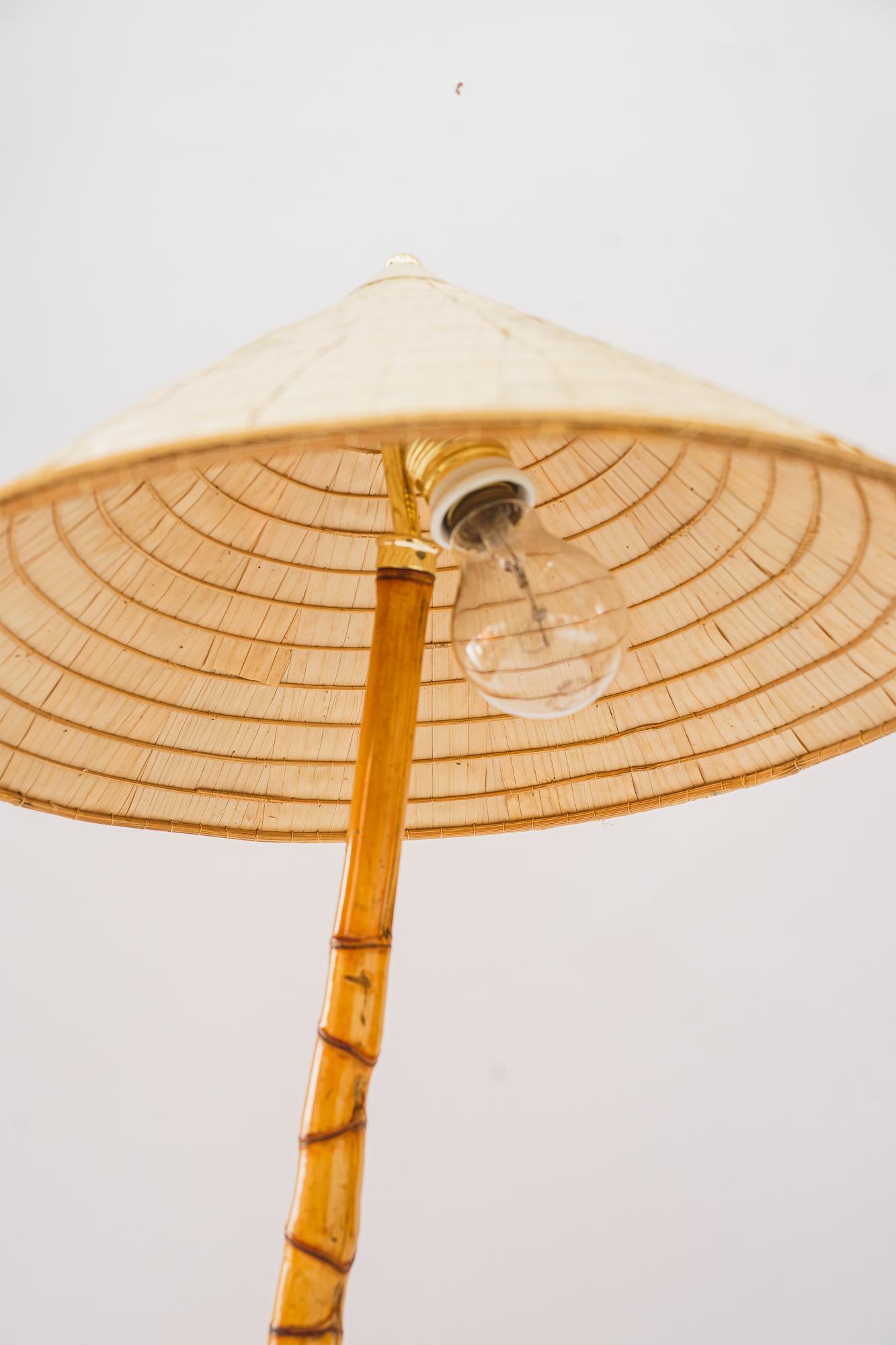 Rare rupert nikoll bamboo table lamp vienna around 1950s For Sale 1
