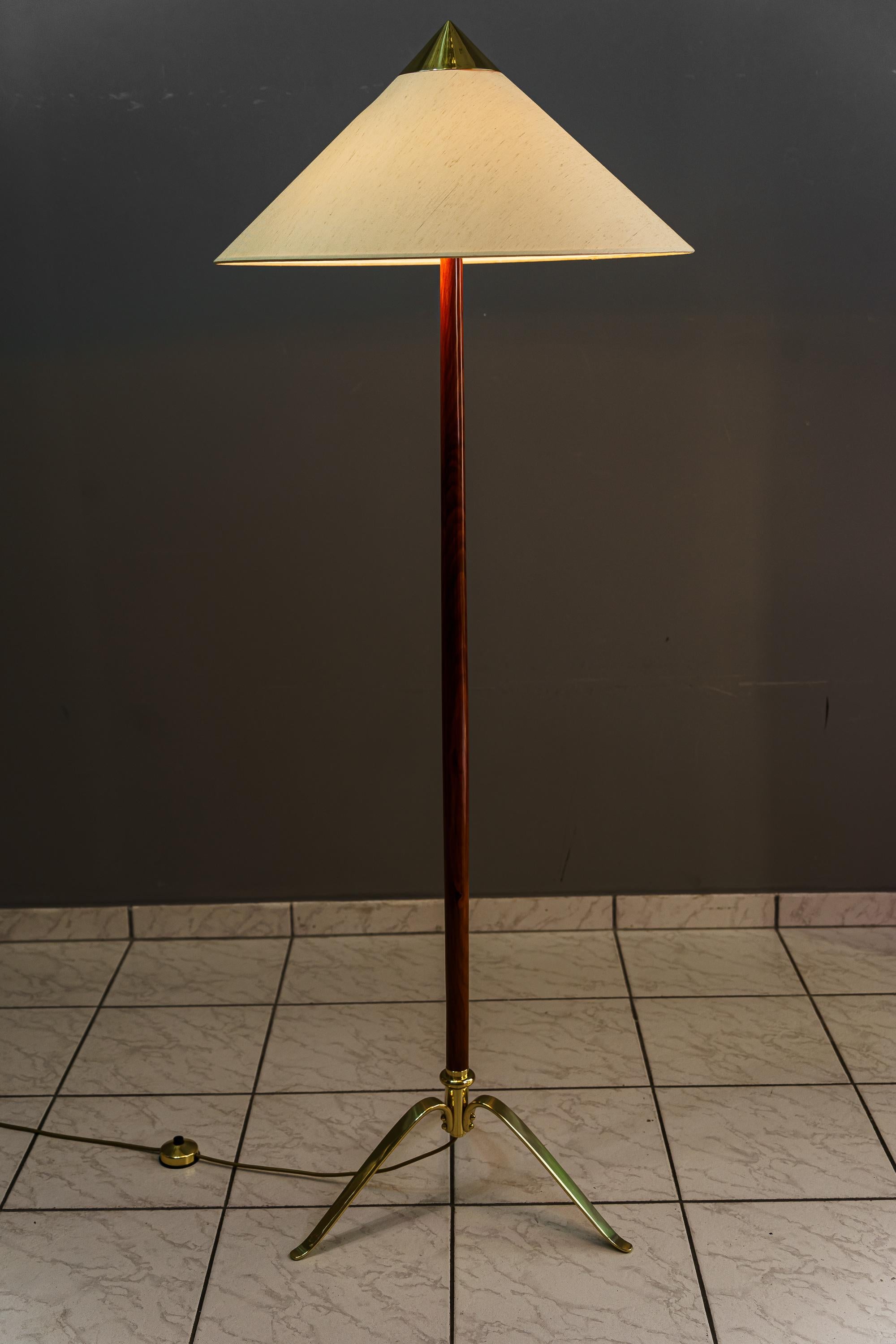 Polished Rare Rupert Nikoll floor lamp vienna around 1950s For Sale