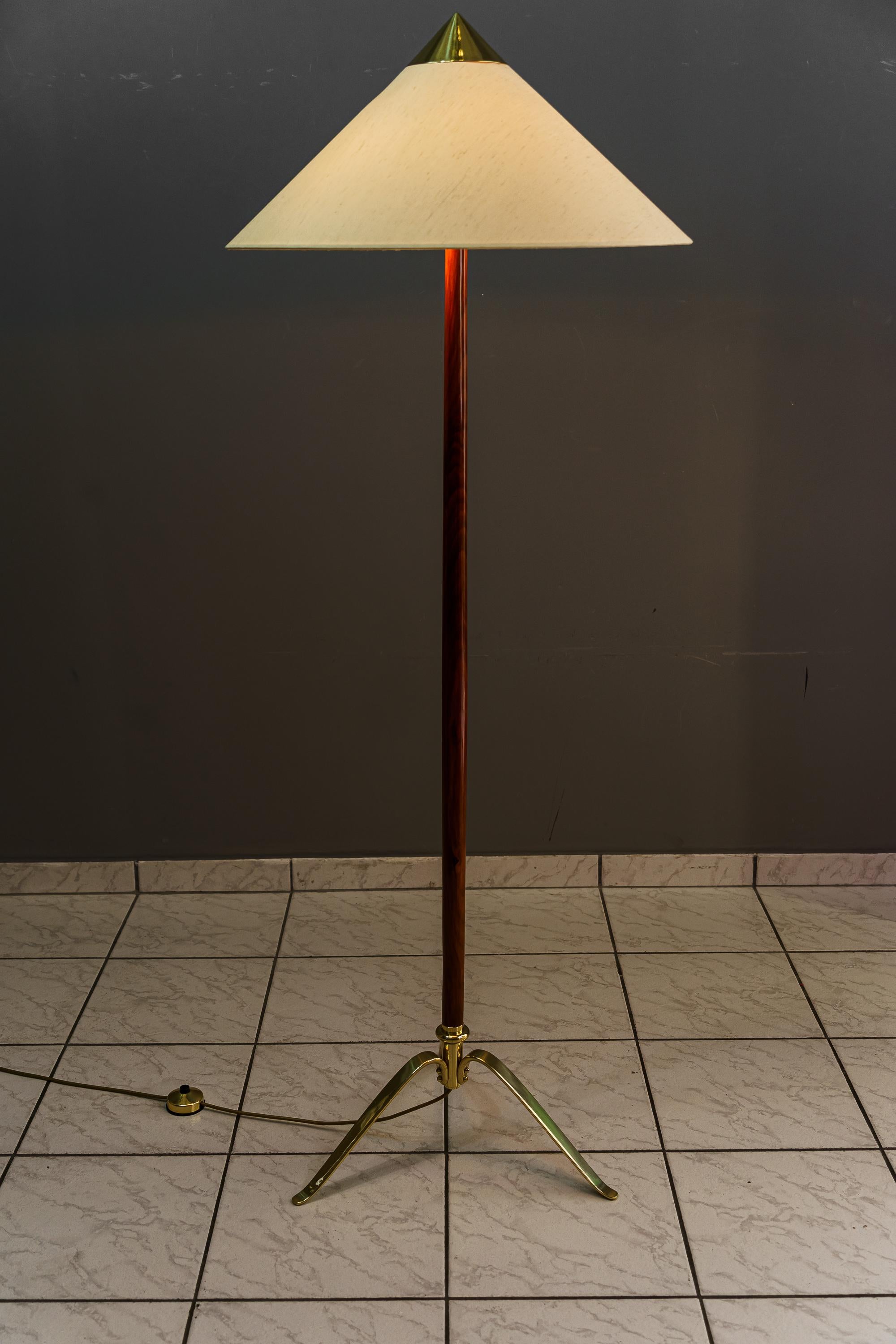 Brass Rare Rupert Nikoll floor lamp vienna around 1950s For Sale