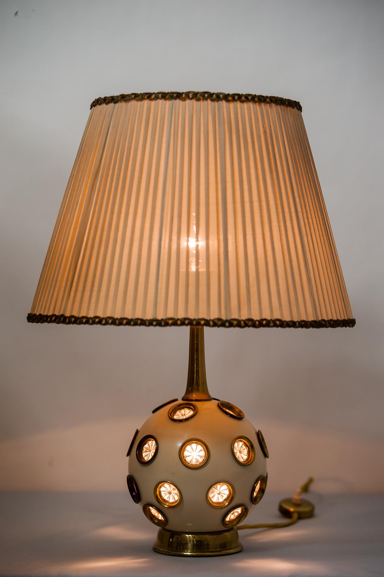 Rare Rupert Nikoll table lamp, circa 1950s.
Original condition
Original shade.