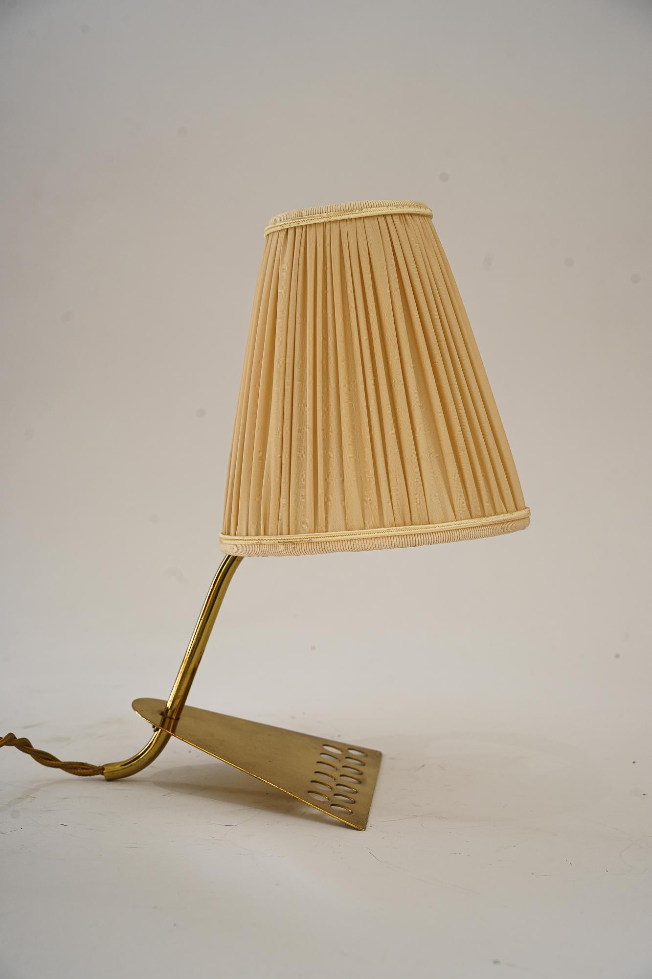 Rare rupert Nikoll table lamp with fabric shade vienna around 1950s
Original condition
The fabric shade is replaced ( New )