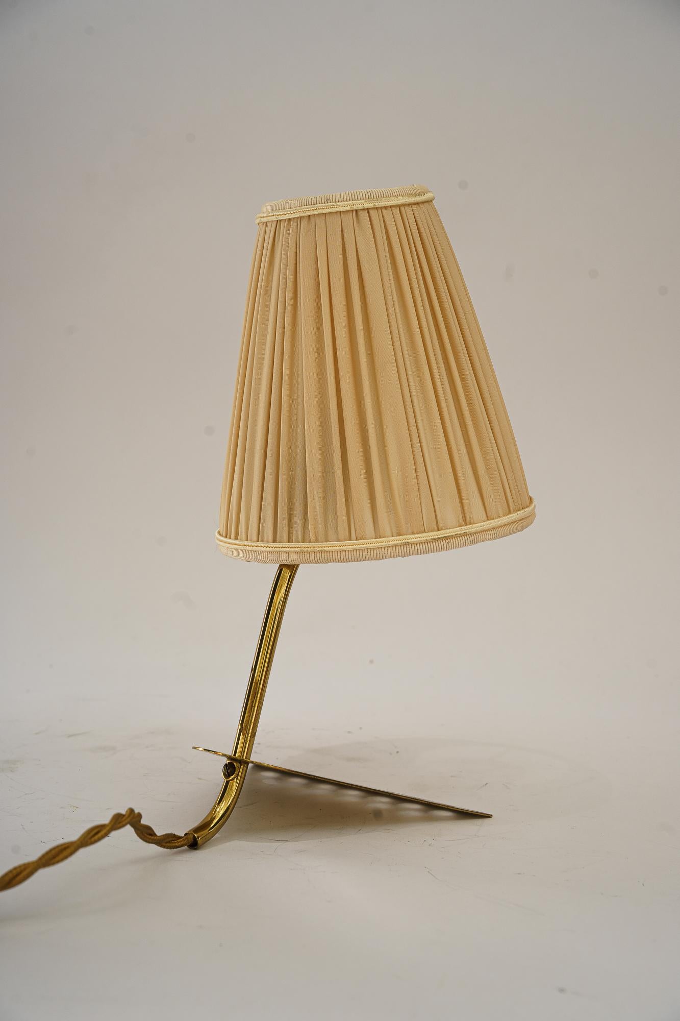 Mid-Century Modern Rare rupert Nikoll table lamp with fabric shade vienna around 1950s For Sale