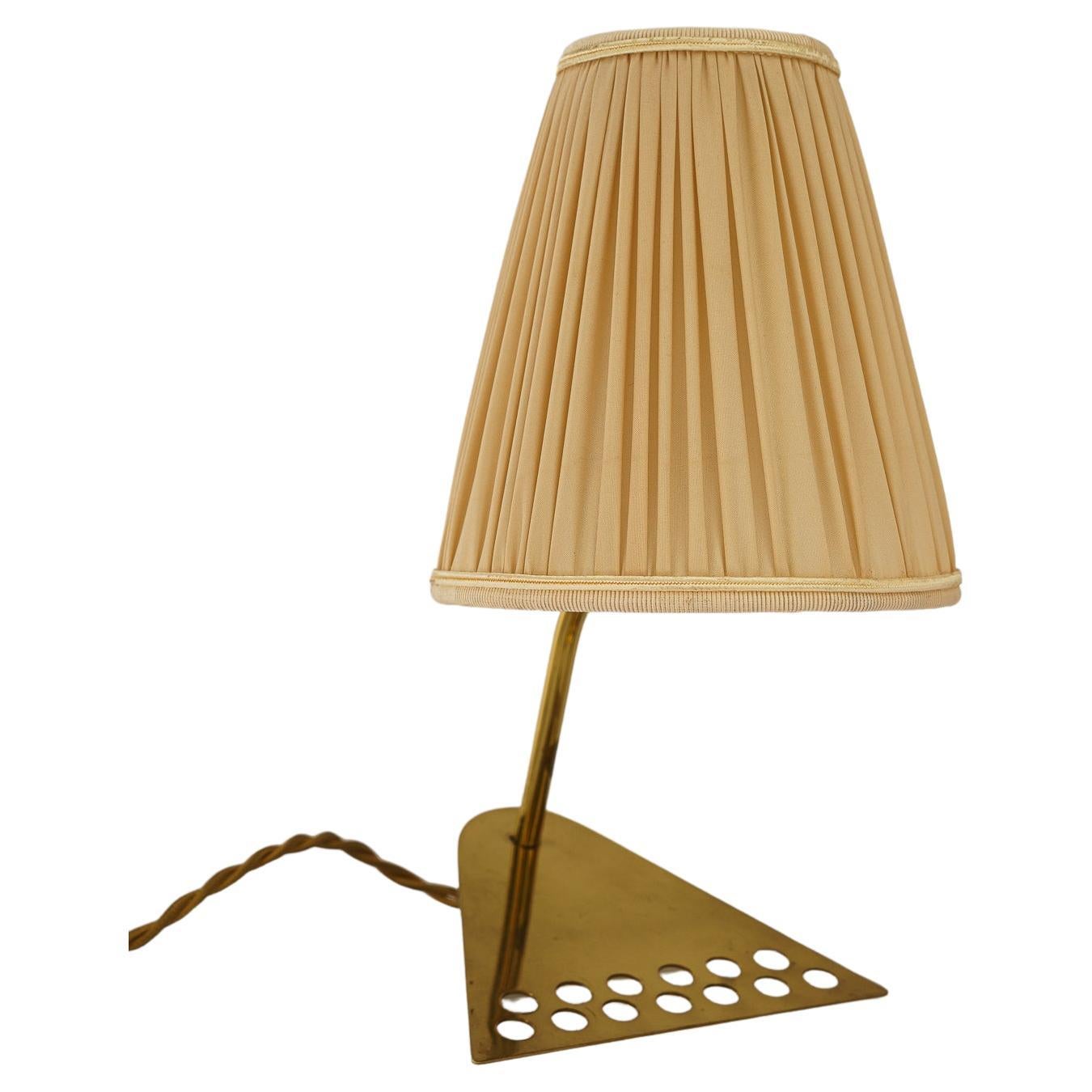 Rare rupert Nikoll table lamp with fabric shade vienna around 1950s For Sale