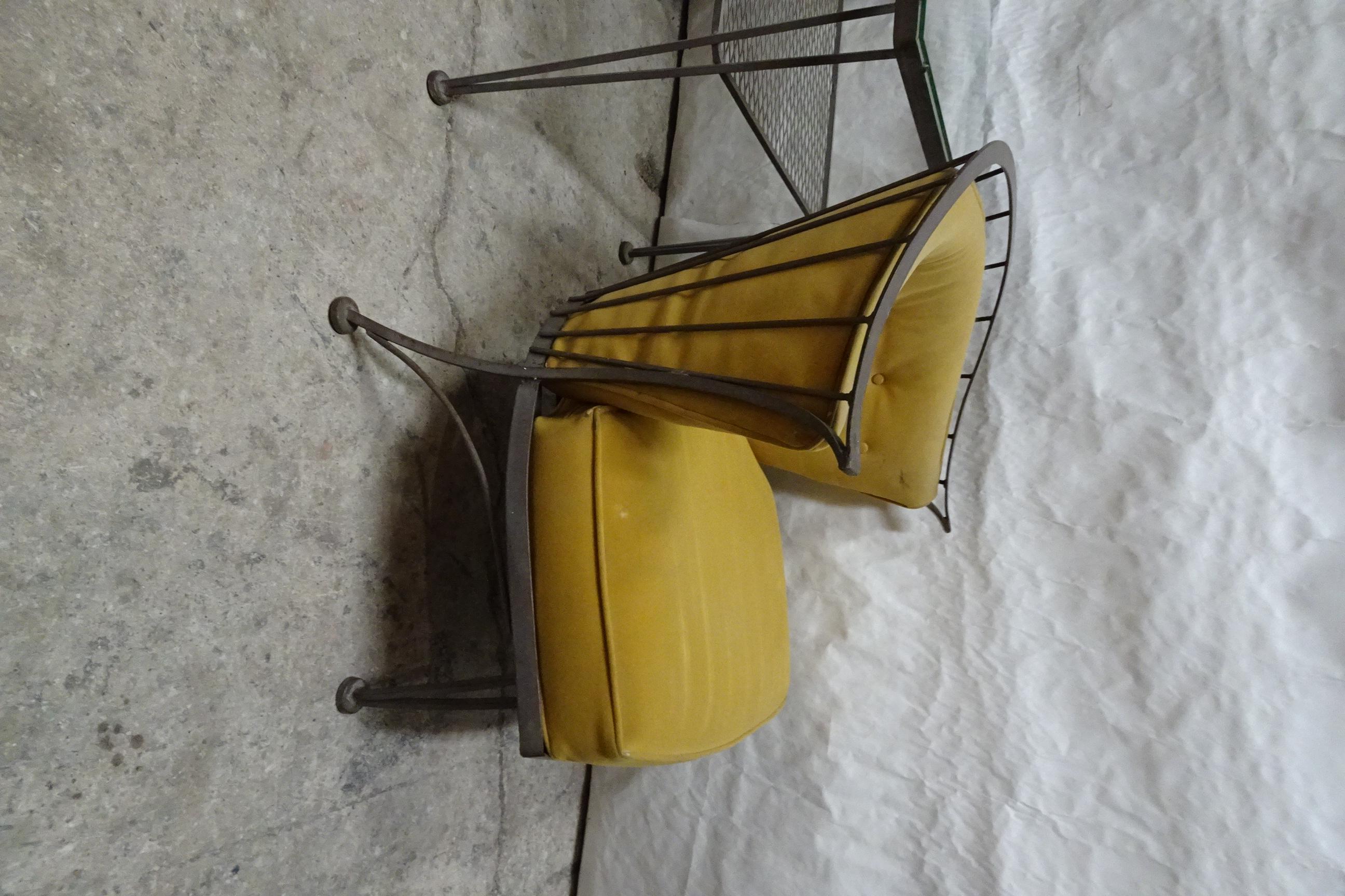 Mid-20th Century Rare Russel Woodard 1950`s  Lounge Chairs and Table For Sale