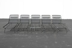Rare Russell Woodard Wrought Iron Chaise Lounge or Daybed