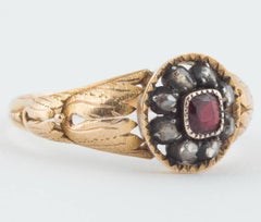Rare Russian Diamond Gold Men’s Ring, circa 1870