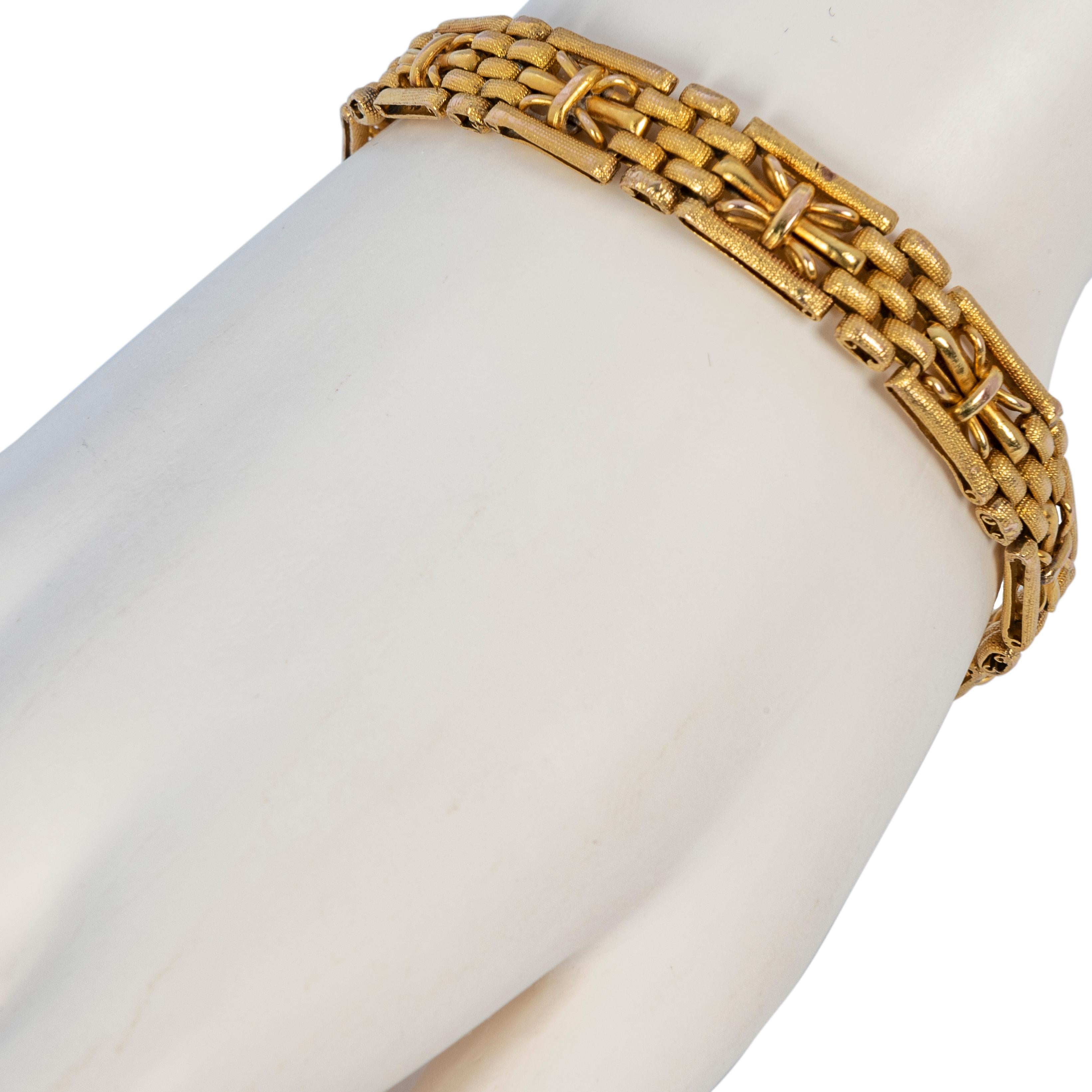 Goldgliederarmband aus der russischen Kaiserzeit:: Moskau:: um 1900 für Damen oder Herren