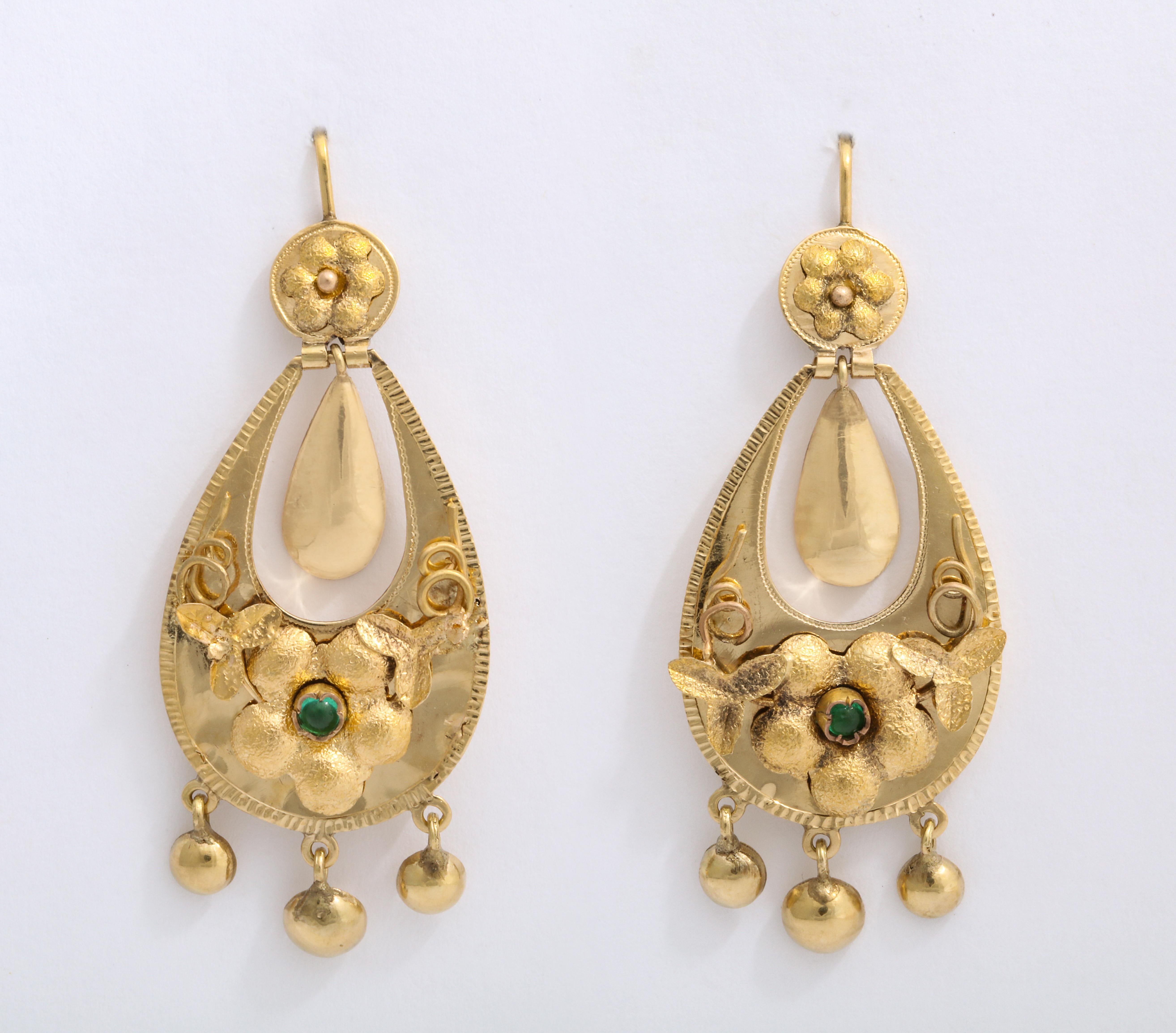 Rare Russian Gold Tassel Earrings, St. Petersburg, circa 1860 at 1stDibs