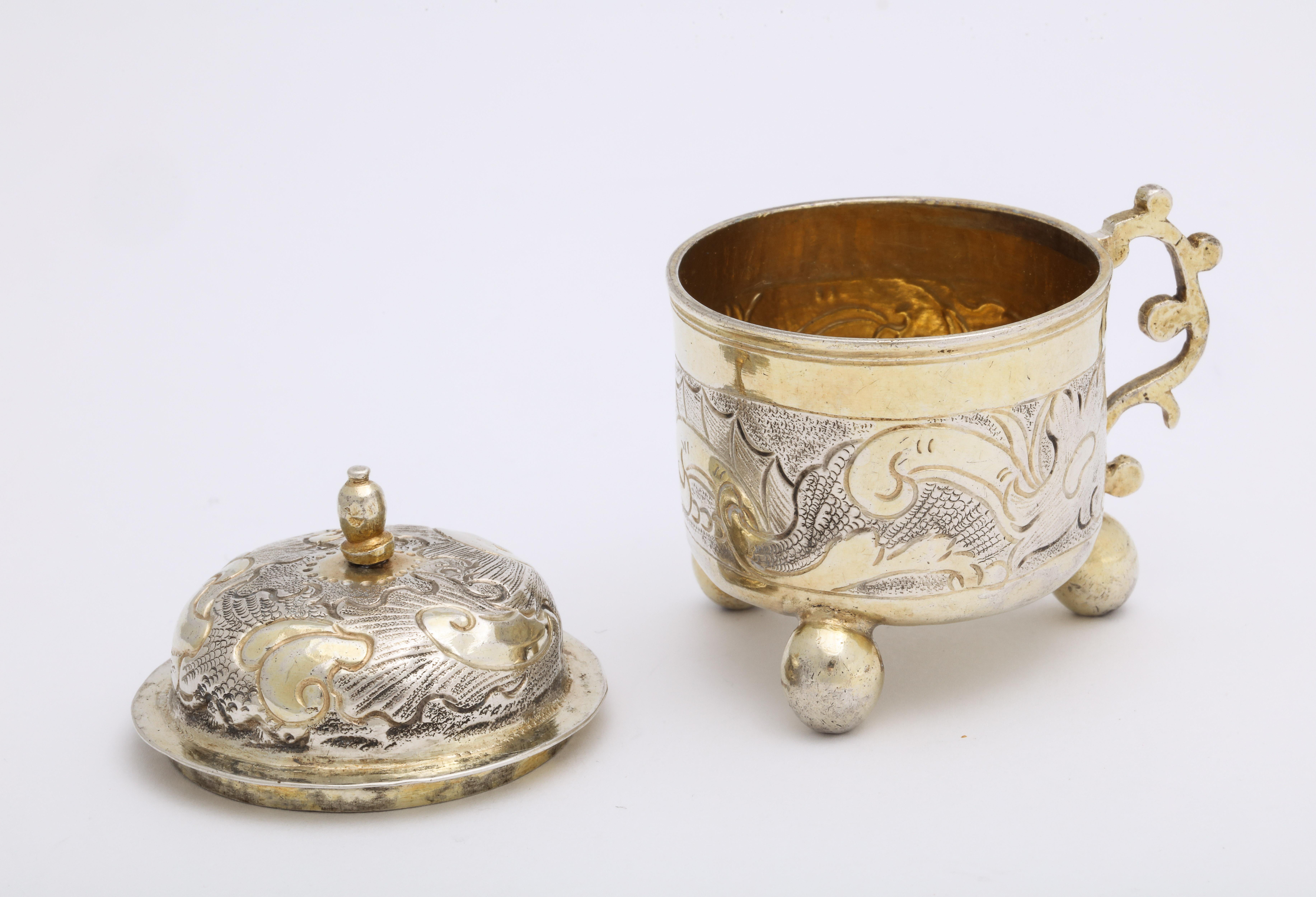 Russian Parcel-Gilt Silver Elizabeth I Covered Cup by Serebrianikov circa 1750 For Sale 6