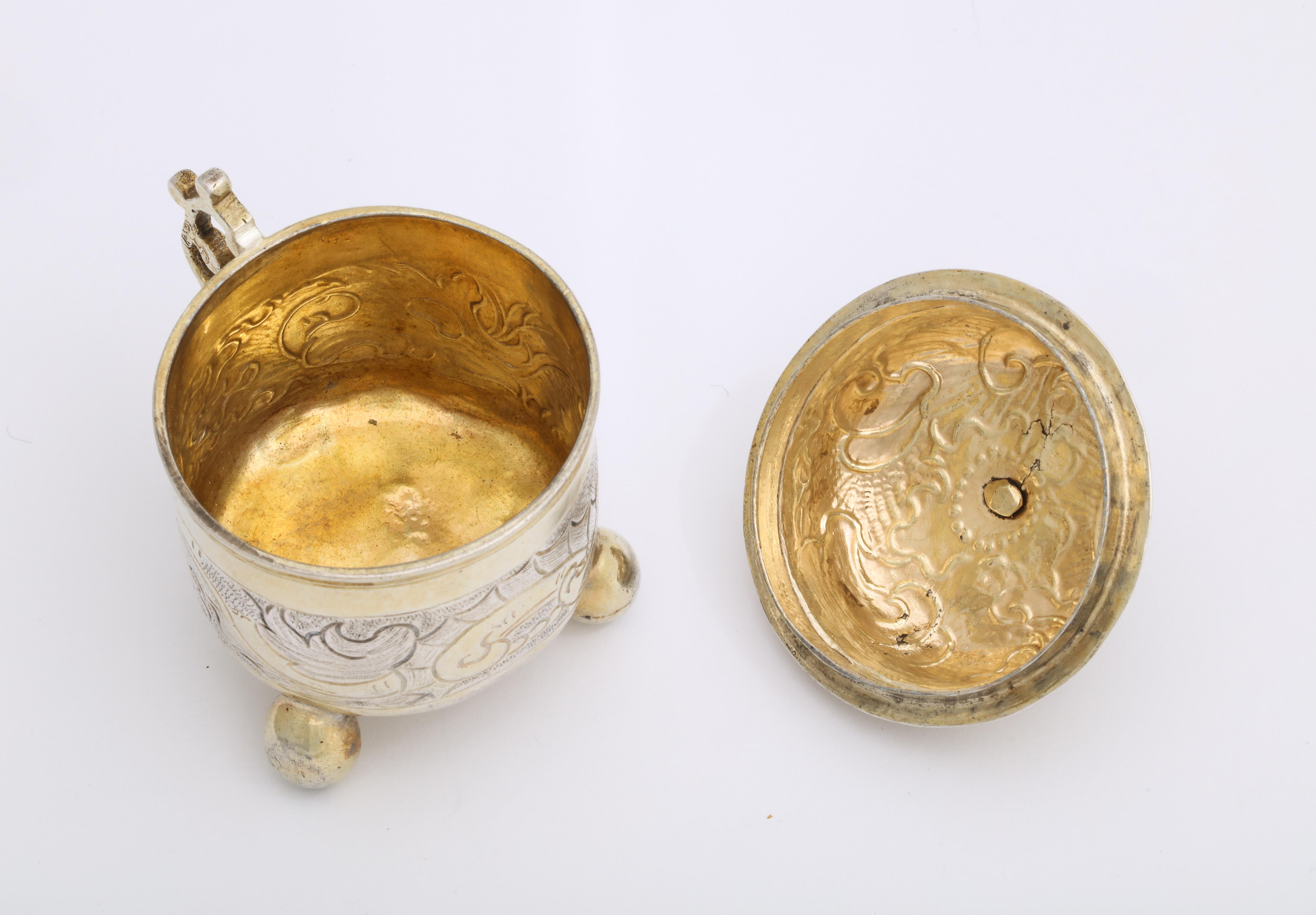 Russian Parcel-Gilt Silver Elizabeth I Covered Cup by Serebrianikov circa 1750 For Sale 8