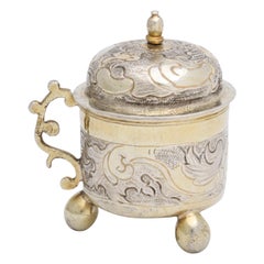 Antique Russian Parcel-Gilt Silver Elizabeth I Covered Cup by Serebrianikov circa 1750