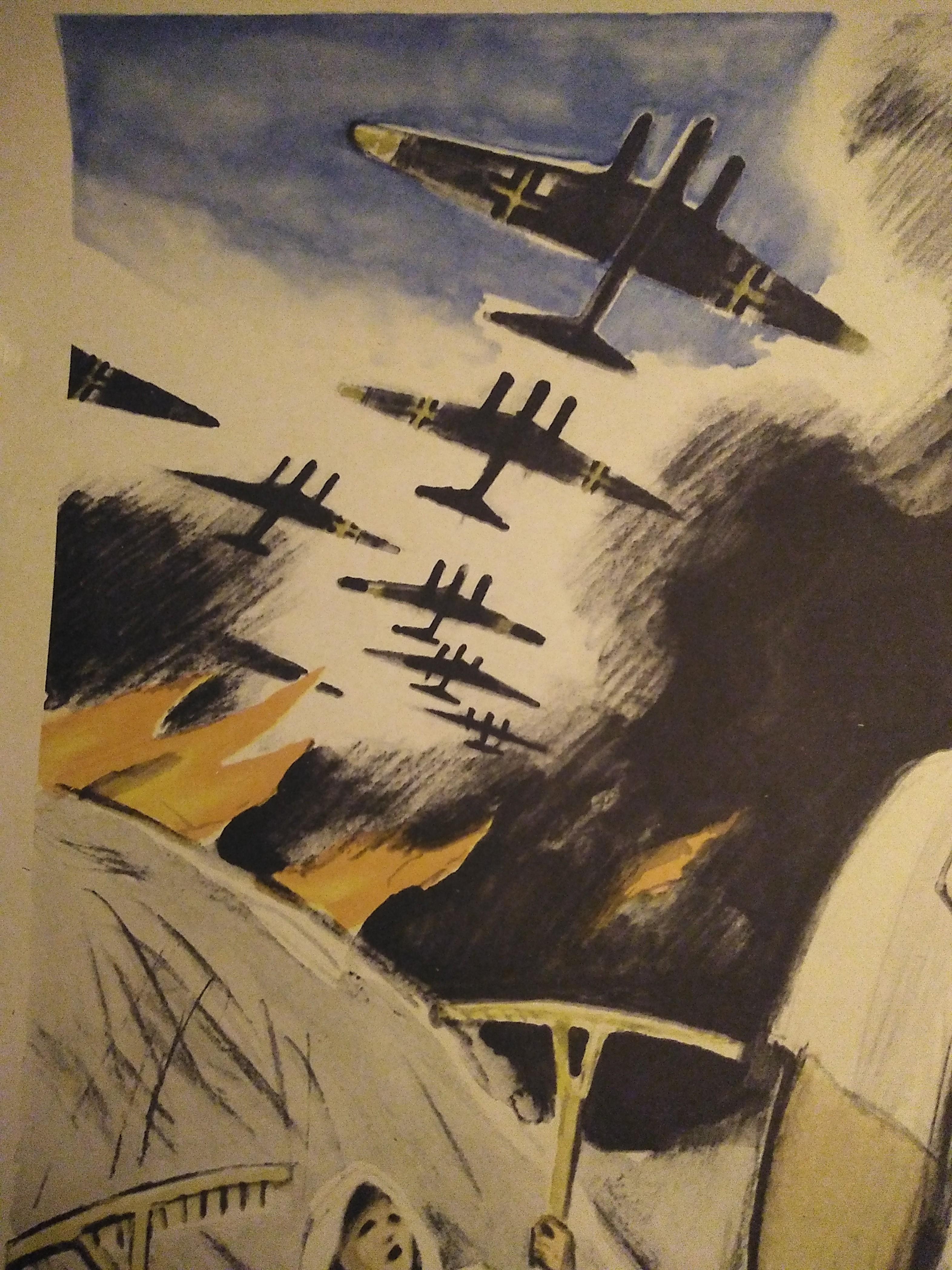 Paper Rare Original 1941 Russian Propaganda poster June 22-Day of Sorrow by Kharkevich For Sale