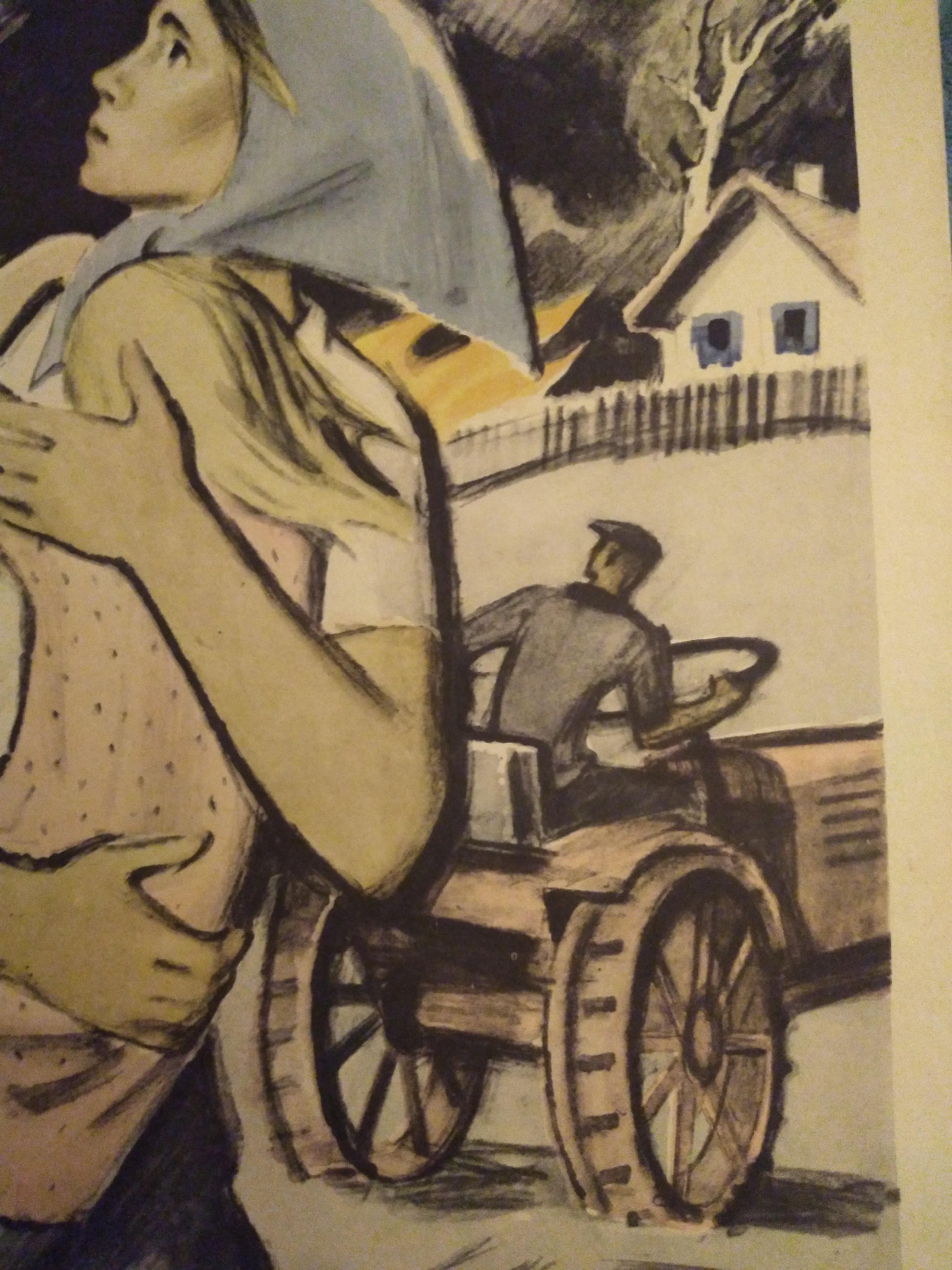 Rare Original 1941 Russian Propaganda poster June 22-Day of Sorrow by Kharkevich For Sale 1