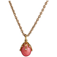 Russian Gold and Diamond Egg Pendant by Köchli, circa 1900