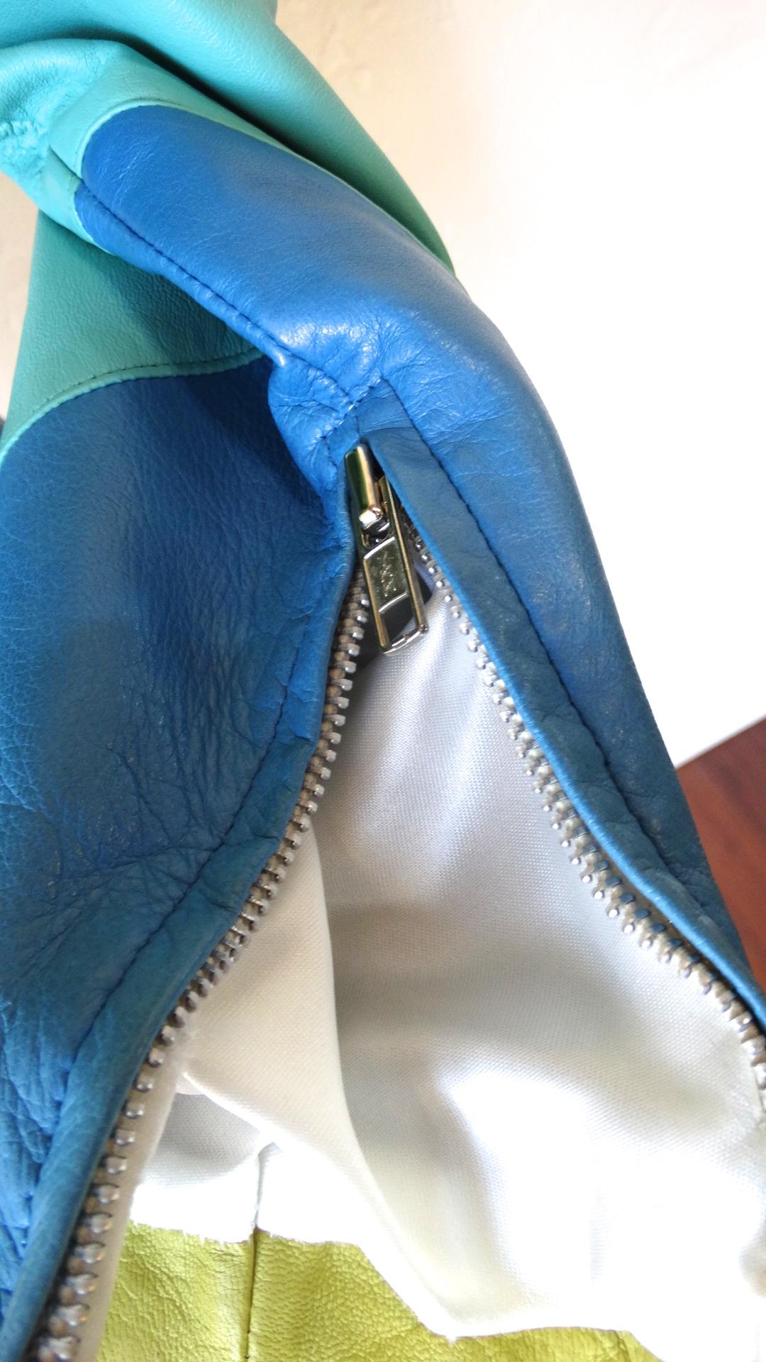 Rare S/S 1990s Thierry Mugler Rainbow Leather Jacket  6
