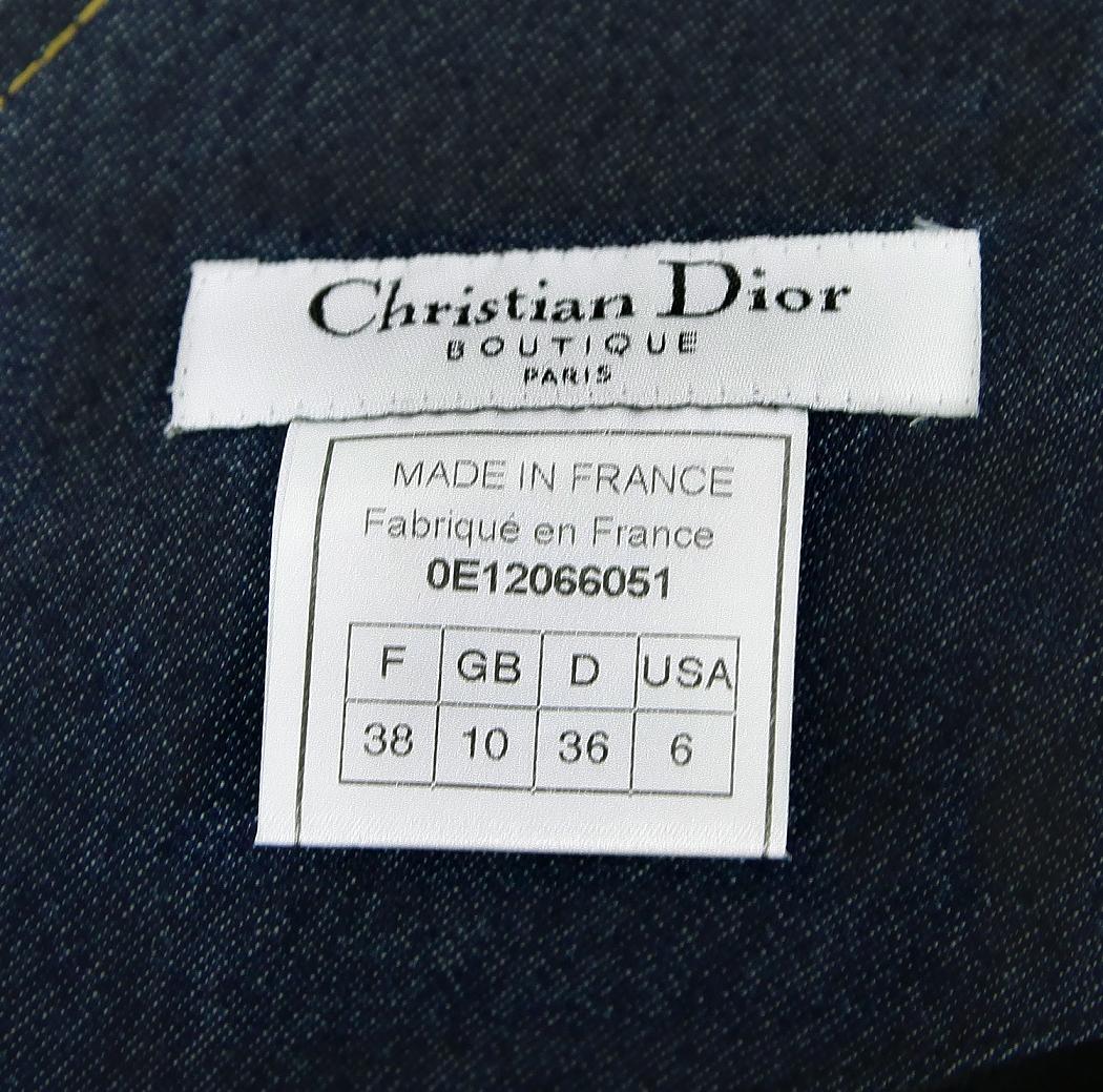 Black Rare S/S 2000 Vintage John Galliano for Christian Dior Denim Dress