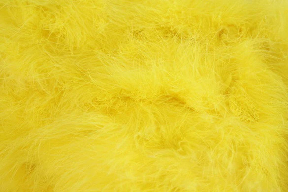 Rare S/S 2004 Gucci Yellow Marabou Feather Jacket by Tom Ford 1