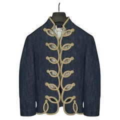 Rare S/S 2005 Alexander McQueen Denim Jacket with Embroidery