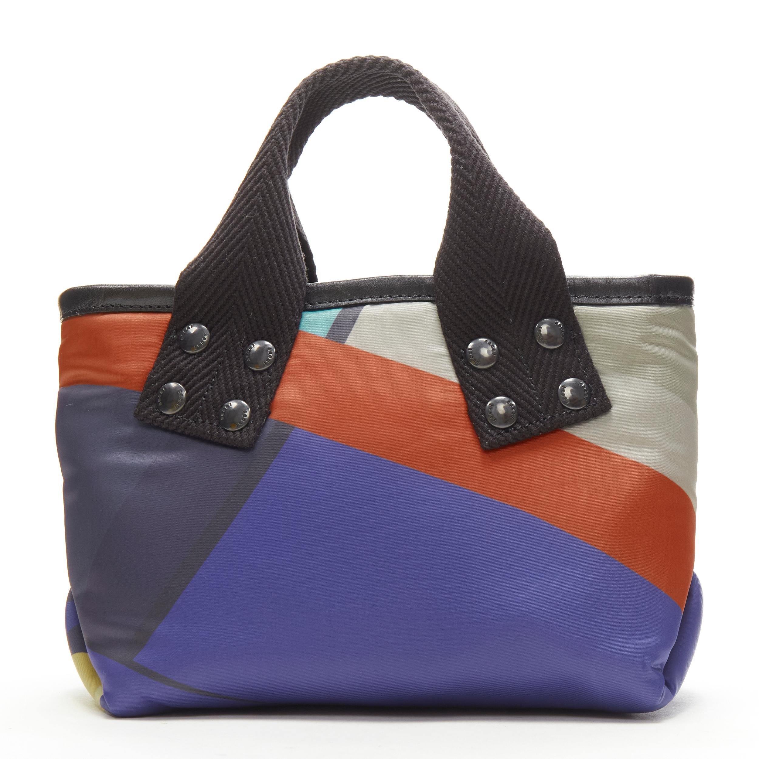 Women's rare SACAI KAWS 2022 limited multicolour camo print XX small tote bag