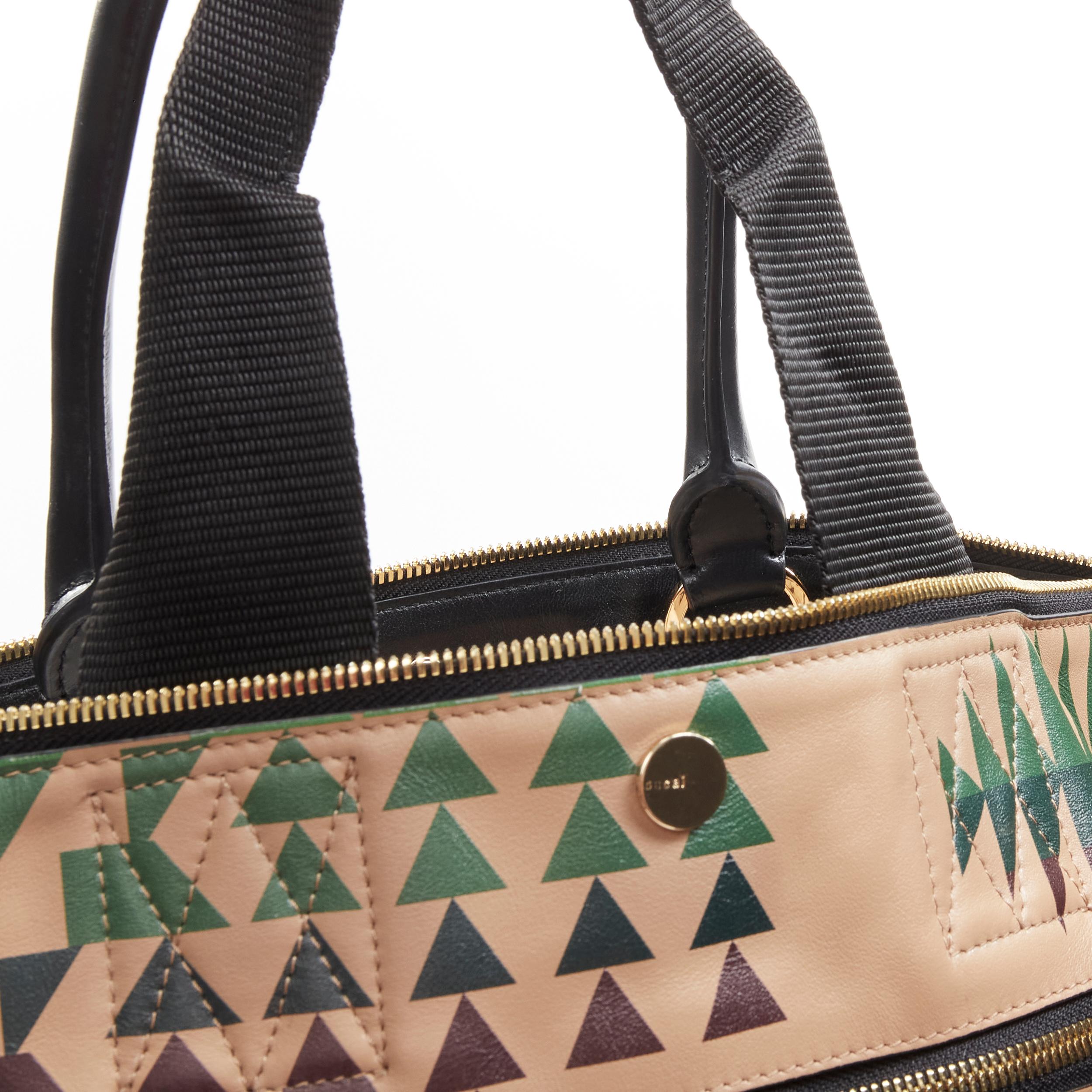 rare SACAI PENDLETON aztec ethnic print brown leather foldover tote bag For Sale 2