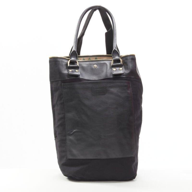 rare SACAI PENDLETON aztec ethnic print brown leather foldover tote bag For Sale 1