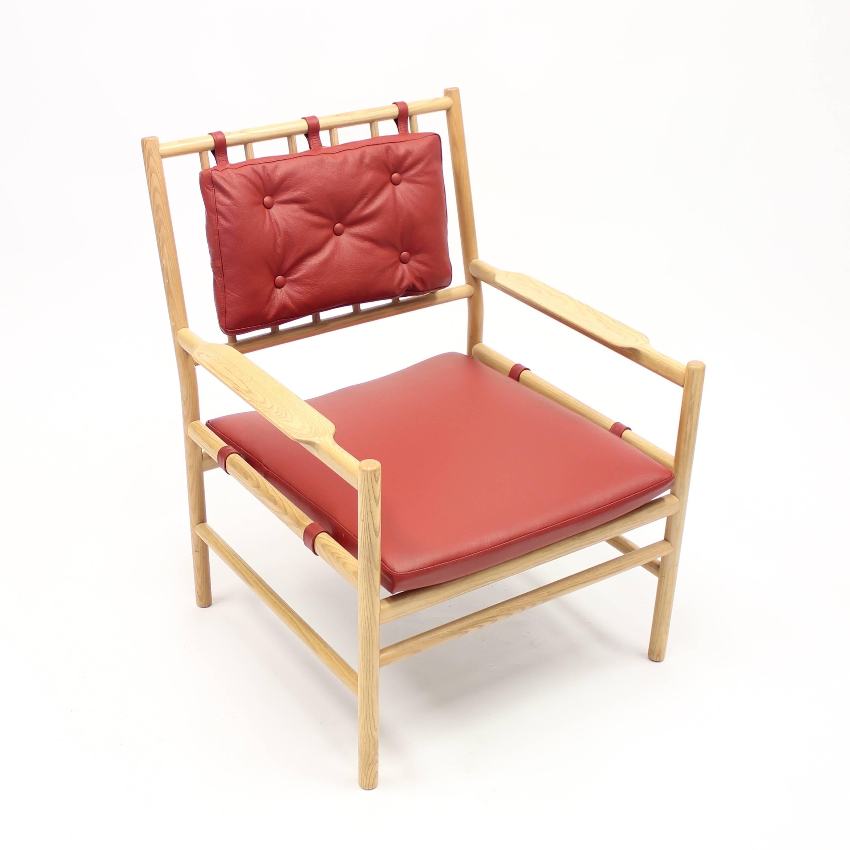 Scandinavian Modern Rare Safari Style Easy Chair, Model Peter, by Arne Norell, 1970s