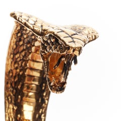 rare SAINT LAURENT Hedi Slimane gold metal Serpentine Cobra  cuff bracelet