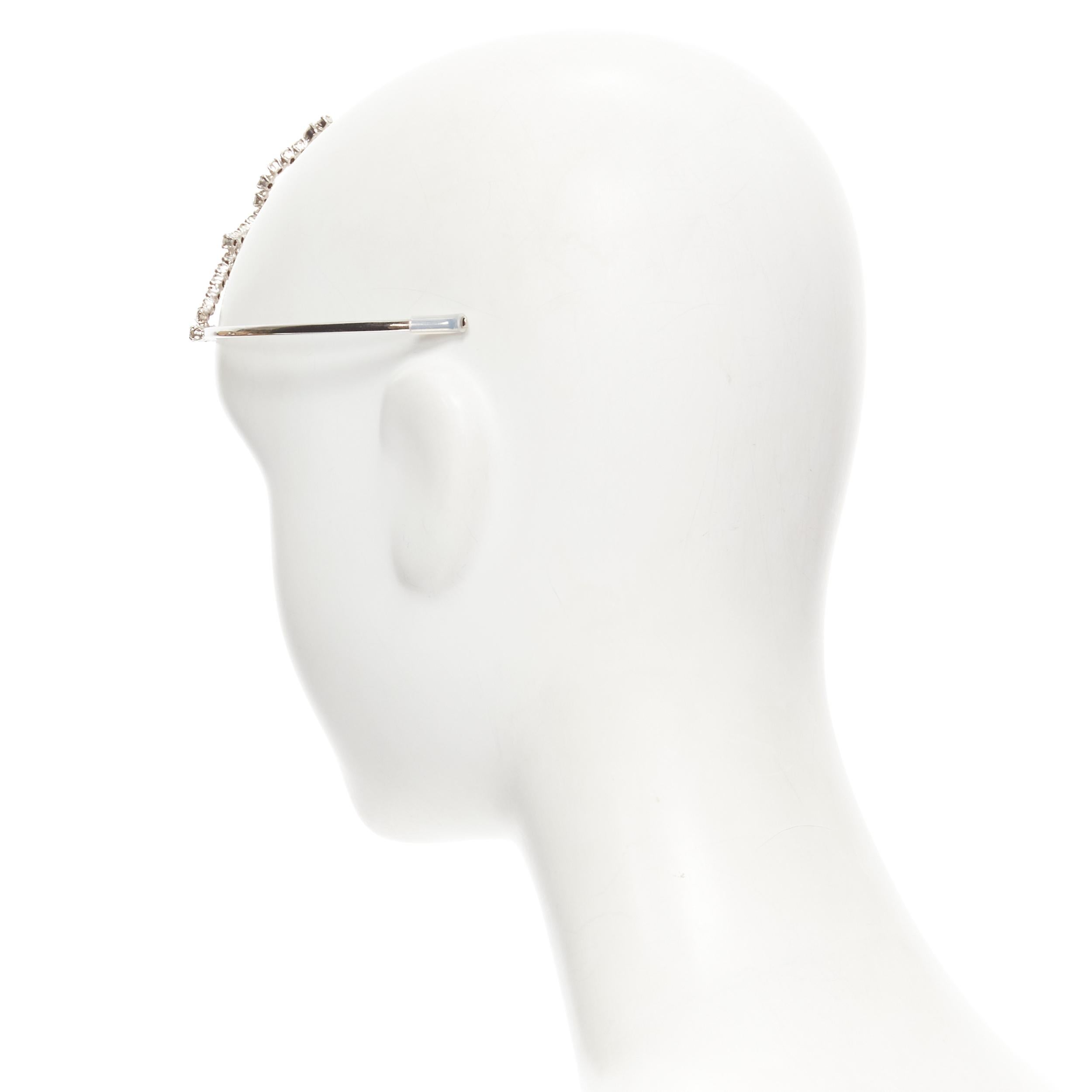 rare SAINT LAURENT Hedi Slimane Runway Grunge Punk crystal rhinestone tiara 2
