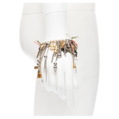 selten SAINT LAURENT Hedi Slimane Runway runge Punk gemischt Schädel Perlenarmband