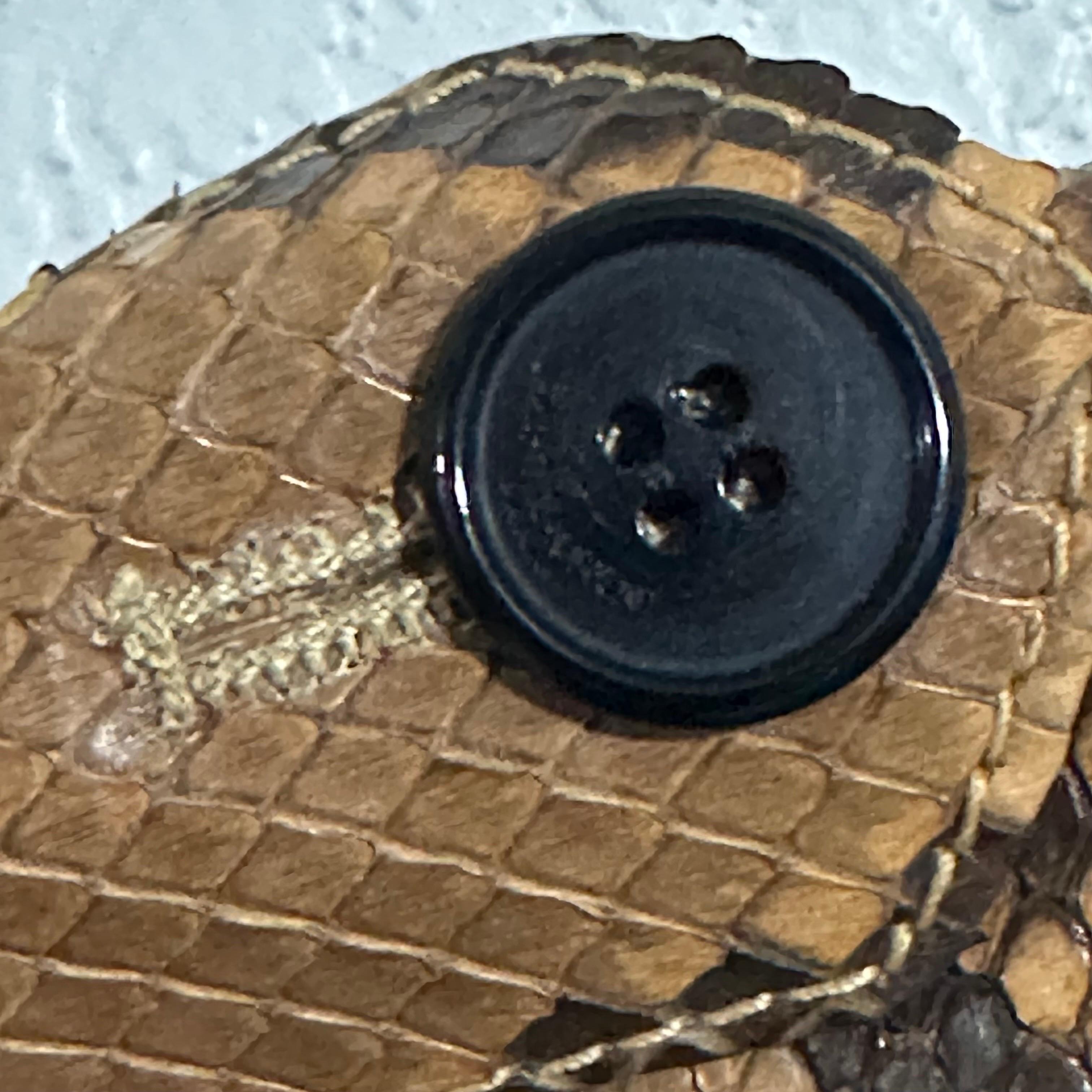 Rare Saint Laurent Paris Python Leather Belted Pl… - image 7