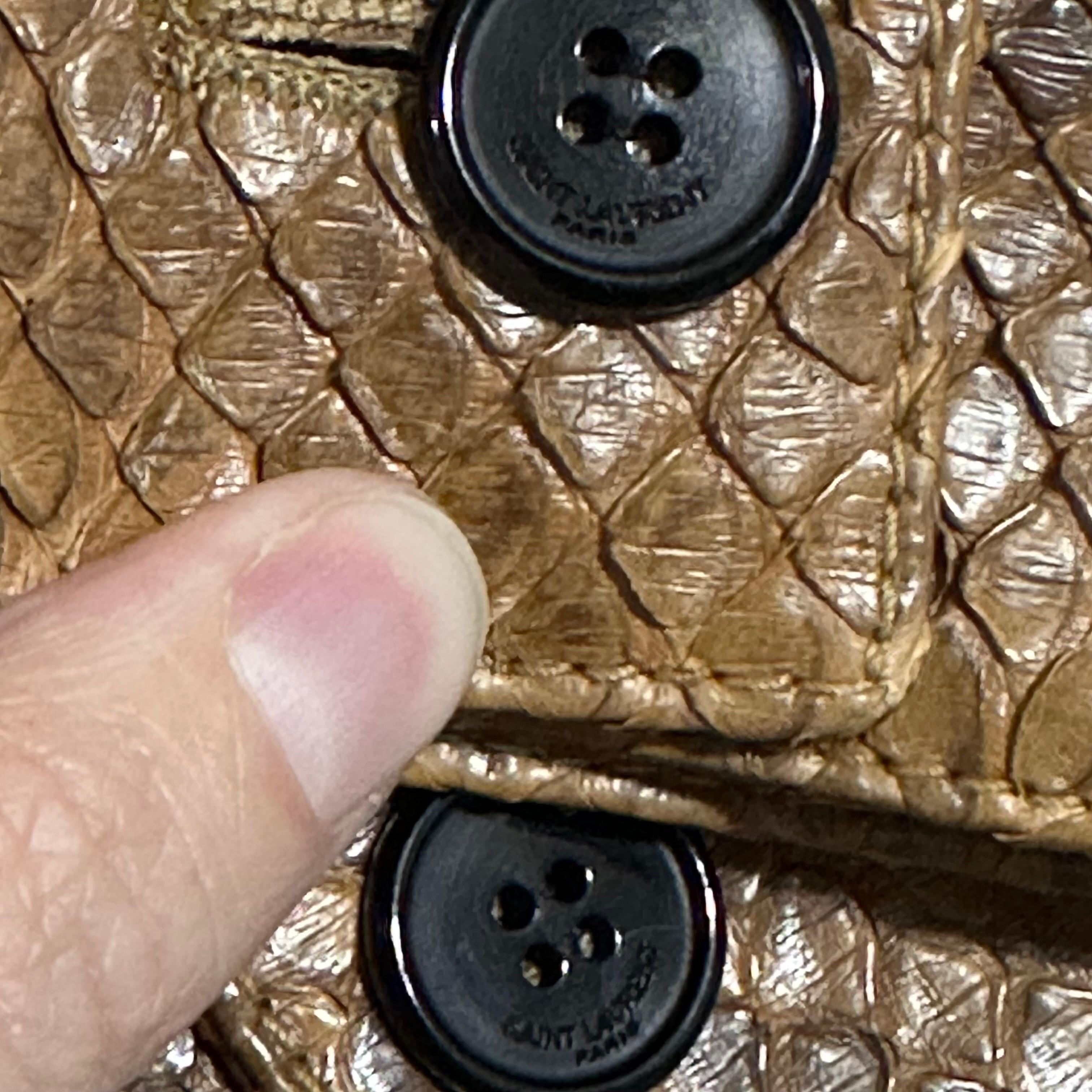 Rare Saint Laurent Paris Python Leather Belted Pl… - image 9